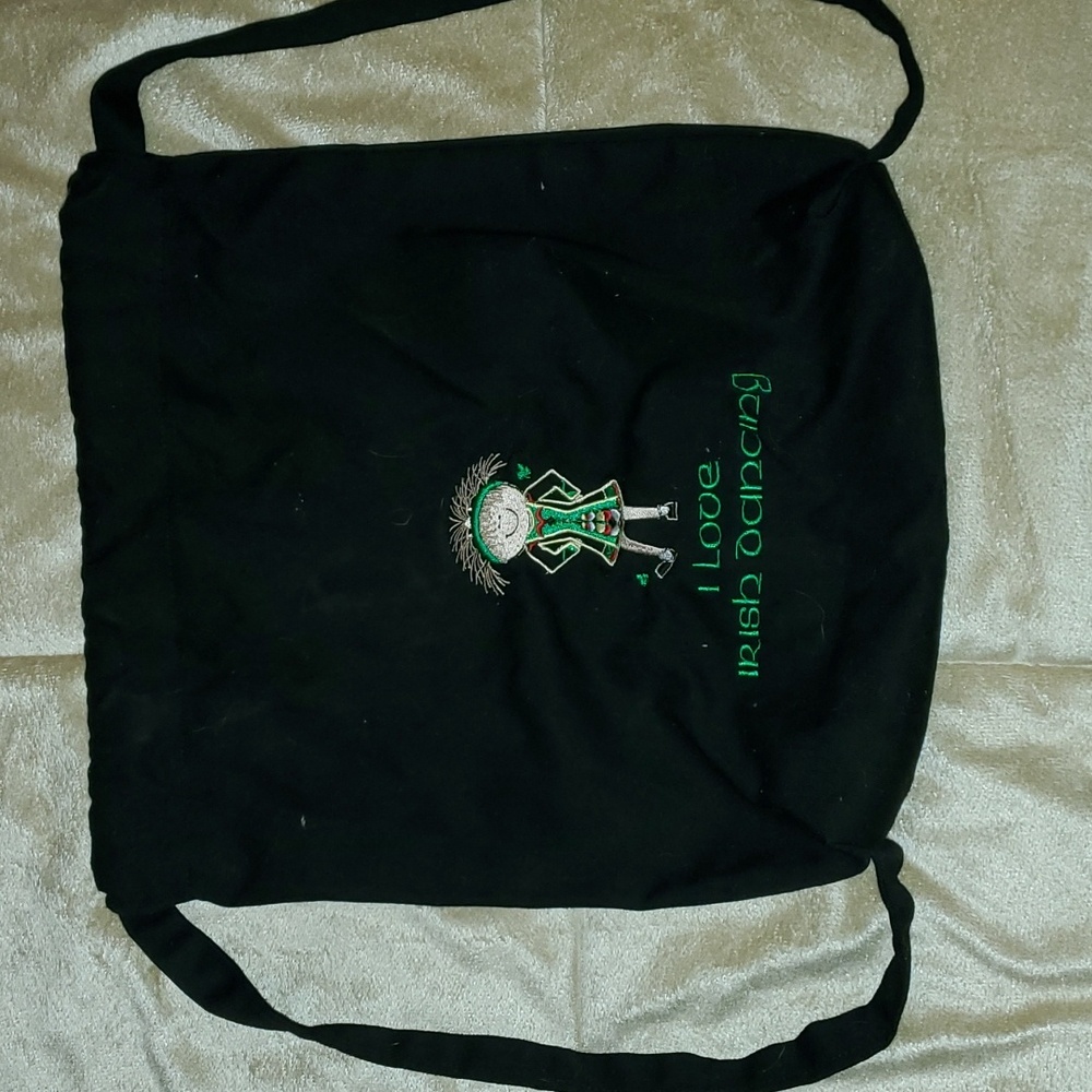 Fansac Drawstring I Love Irish Dancing Bag Black Gently used